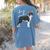 Boston Terrier Dog Mom Woman Women Women's Comfort Colors T-Shirt Back Print Blue Jean