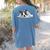 Boston Terrier Dog Official Sleeping Men Women Girls Kids Women's Comfort Colors T-Shirt Back Print Blue Jean
