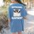 Boston Terrier Dog Official Sleepshirt Pajamas Nightgown For Men Women Girls Kids Women's Comfort Colors T-Shirt Back Print Blue Jean