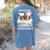 Boston Terrier Dog Official Sleepshirt Pajamas Nightgown Men Women Girls Kids Women's Comfort Colors T-Shirt Back Print Blue Jean
