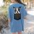 Boston Terrier Dog Puppy Dog In Pocket Cute Pet Lover Women's Comfort Colors T-Shirt Back Print Blue Jean