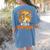 My Boston Terrier Dog Rides Shotgun Witch Halloween Men Women Women's Comfort Colors T-Shirt Back Print Blue Jean