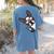 Boston Terrier Dog From Side Boston Bull Women's Comfort Colors T-Shirt Back Print Blue Jean