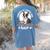 Boston Terrier Dog Women's Comfort Colors T-Shirt Back Print Blue Jean