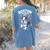 Boston Terrier Girl Cute Cartoon For Dog Owners Pet Terrier Women's Comfort Colors T-Shirt Back Print Blue Jean