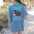 Boston Terrier This Girl Runs On Jesus And Boston Terriers Women's Comfort Colors T-Shirt Back Print Blue Jean