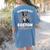 Boston Terrier Groovy World's Best Boston Mom Women's Comfort Colors T-Shirt Back Print Blue Jean