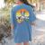 Boston Terrier Guitar Retro Women's Comfort Colors T-Shirt Back Print Blue Jean
