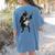 Boston Terrier Guitar Women's Comfort Colors T-Shirt Back Print Blue Jean