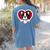 Boston Terrier Heart Cute Puppy Lover Or Dog Owner Women's Comfort Colors T-Shirt Back Print Blue Jean