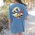 Boston Terrier Japanese Kanagawa Wave Surf Loyal Dog Men Women Kids Women's Comfort Colors T-Shirt Back Print Blue Jean