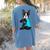 Boston Terrier I Love Mom Apparel Women's Comfort Colors T-Shirt Back Print Blue Jean