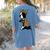 Boston Terrier Lover I Love Mom Tattoo Leopard Women's Comfort Colors T-Shirt Back Print Blue Jean