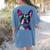Boston Terrier Lovers Pop Art Boston Terrier Women's Comfort Colors T-Shirt Back Print Blue Jean