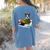 Boston Terrier Merry Christmas Tree Lights Dog X-Mas Dogs Women's Comfort Colors T-Shirt Back Print Blue Jean