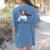 Boston Terrier Mom Bandana Boston Terrier Dog Women's Comfort Colors T-Shirt Back Print Blue Jean