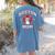 Boston Terrier Mom Dog Mother Women's Comfort Colors T-Shirt Back Print Blue Jean
