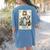The Boston Terrier Mom Skeleton Spooky Season Halloween Women's Comfort Colors T-Shirt Back Print Blue Jean
