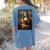Boston Terrier Mona Lisa Painting Art Dog Mom Dad For Men Women Kids Women's Comfort Colors T-Shirt Back Print Blue Jean