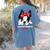 Boston Terrier Mum Dog Woman Idea Women's Comfort Colors T-Shirt Back Print Blue Jean