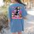 Boston Terrier Santa Claus Coffee Mug Merry Christmas Dogs Women's Comfort Colors T-Shirt Back Print Blue Jean