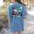 Boston Terrier Santa Starry Night Van Gogh Christmas Dog Men Women Kids Women's Comfort Colors T-Shirt Back Print Blue Jean