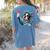 Boston Terrier Selfie Statue Of Liberty 4th Of July American Women's Comfort Colors T-Shirt Back Print Blue Jean