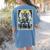 Boston Terrier Tarot Card Dog Women's Comfort Colors T-Shirt Back Print Blue Jean