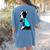 Boston Terrier Tattoos I Love Mom Women's Comfort Colors T-Shirt Back Print Blue Jean