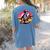 Boston Terrier Wearing A Cowboy Hat On T-Rex Women's Comfort Colors T-Shirt Back Print Blue Jean