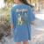 Boston Terrier Women's Comfort Colors T-Shirt Back Print Blue Jean