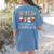 All Is Calm Xmas Kindergarten Christmas Season Teacher Women's Comfort Colors T-Shirt Back Print Blue Jean