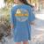 You Can't Scare Me I Teach 4th Grade Teacher Halloween Ghost Women's Comfort Colors T-Shirt Back Print Blue Jean