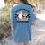 You Cant Scare Me I Teach First Grade Teacher Halloween Women's Comfort Colors T-Shirt Back Print Blue Jean
