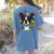 Celebration Event Birthday Party Boston Terrier Women's Comfort Colors T-Shirt Back Print Blue Jean
