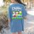 Chillin With My Pre-K Snowmies Christmas Teacher Xmas Women's Comfort Colors T-Shirt Back Print Blue Jean