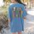 Coffee Teach Repeat Leopard Print Back To School Teachers Women's Comfort Colors T-Shirt Back Print Blue Jean