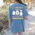 Creepin It Real With Kindergarten Monsters Halloween Teacher Women's Comfort Colors T-Shirt Back Print Blue Jean