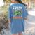 Creepin It Real Monster School Teacher Principal Halloween Women's Comfort Colors T-Shirt Back Print Blue Jean