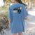 Cut Music Teacher Shirt With a Piano Keys Notes And Flowers Women's Comfort Colors T-Shirt Back Print Blue Jean