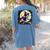 Cute Boston Terrier Halloween Costume Dog Lover Women Girls Women's Comfort Colors T-Shirt Back Print Blue Jean