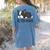 Cute Boston Terrier Boston Mama Women's Comfort Colors T-Shirt Back Print Blue Jean