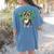 Cute Boston Terrier Shamrock St Patrick's Day Dog Lover Men Women Kids Women's Comfort Colors T-Shirt Back Print Blue Jean