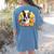 Cute Boston Terrier Spring Flower Garden Colorful Puppy Dog Women's Comfort Colors T-Shirt Back Print Blue Jean