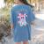 Cute Ghost Book Reading Halloween Teacher Top Girls Women Women's Comfort Colors T-Shirt Back Print Blue Jean