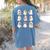 Cute Ghost Reading Books Teacher Halloween Reading Men Women Kids Women's Comfort Colors T-Shirt Back Print Blue Jean