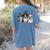 Cute Halloween Boston Terrier Dogs Witch Hat Ghost Dog For Men Women Kids Women's Comfort Colors T-Shirt Back Print Blue Jean