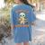 Cute Halloween Teacher Librarian Mummy Reading Books Women's Comfort Colors T-Shirt Back Print Blue Jean