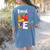Cute Teach Love And Inspire Men Women Teacher Women's Comfort Colors T-Shirt Back Print Blue Jean