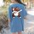 Dabbing Red Boston Terrier Dab Dance Dog Men Women Kids Women's Comfort Colors T-Shirt Back Print Blue Jean